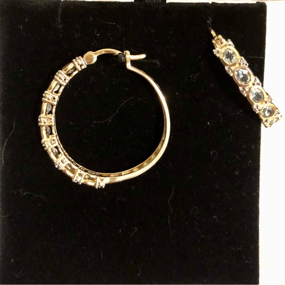 14K hoops gems - Picture 3 of 8